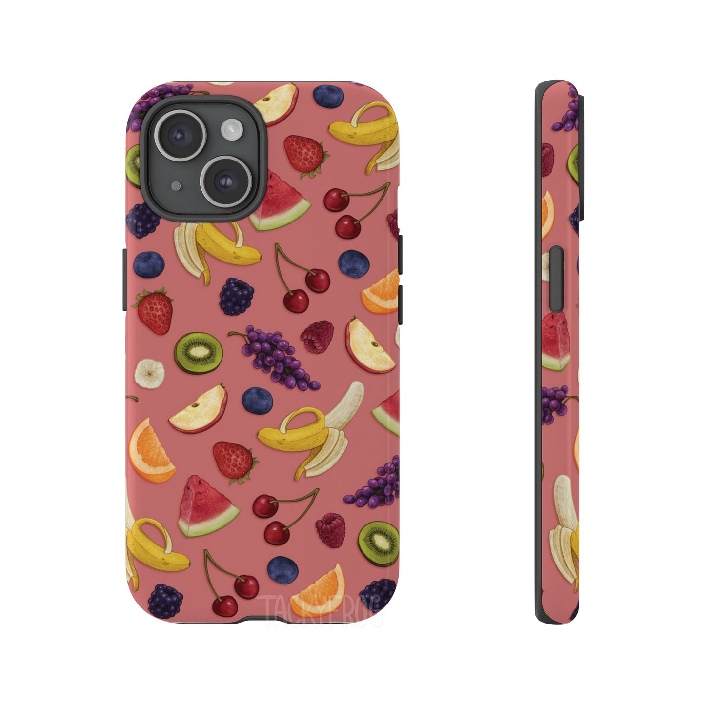 A mockup of the fruit salad phone case.