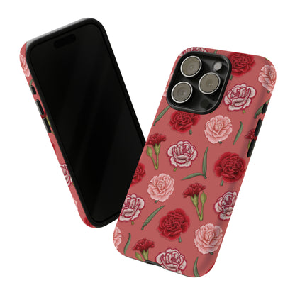 Red & Pink Carnations Tough Phone Case