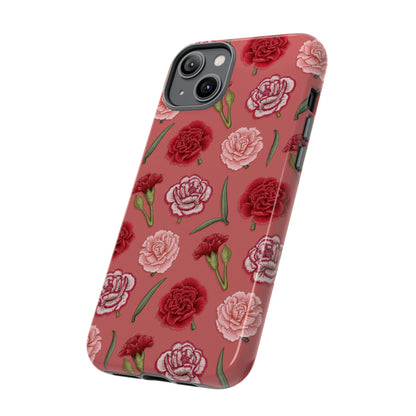 Red & Pink Carnations Tough Phone Case