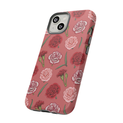 Red & Pink Carnations Tough Phone Case