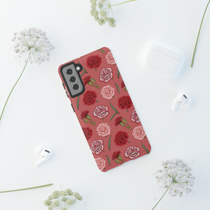 Red & Pink Carnations Tough Phone Case