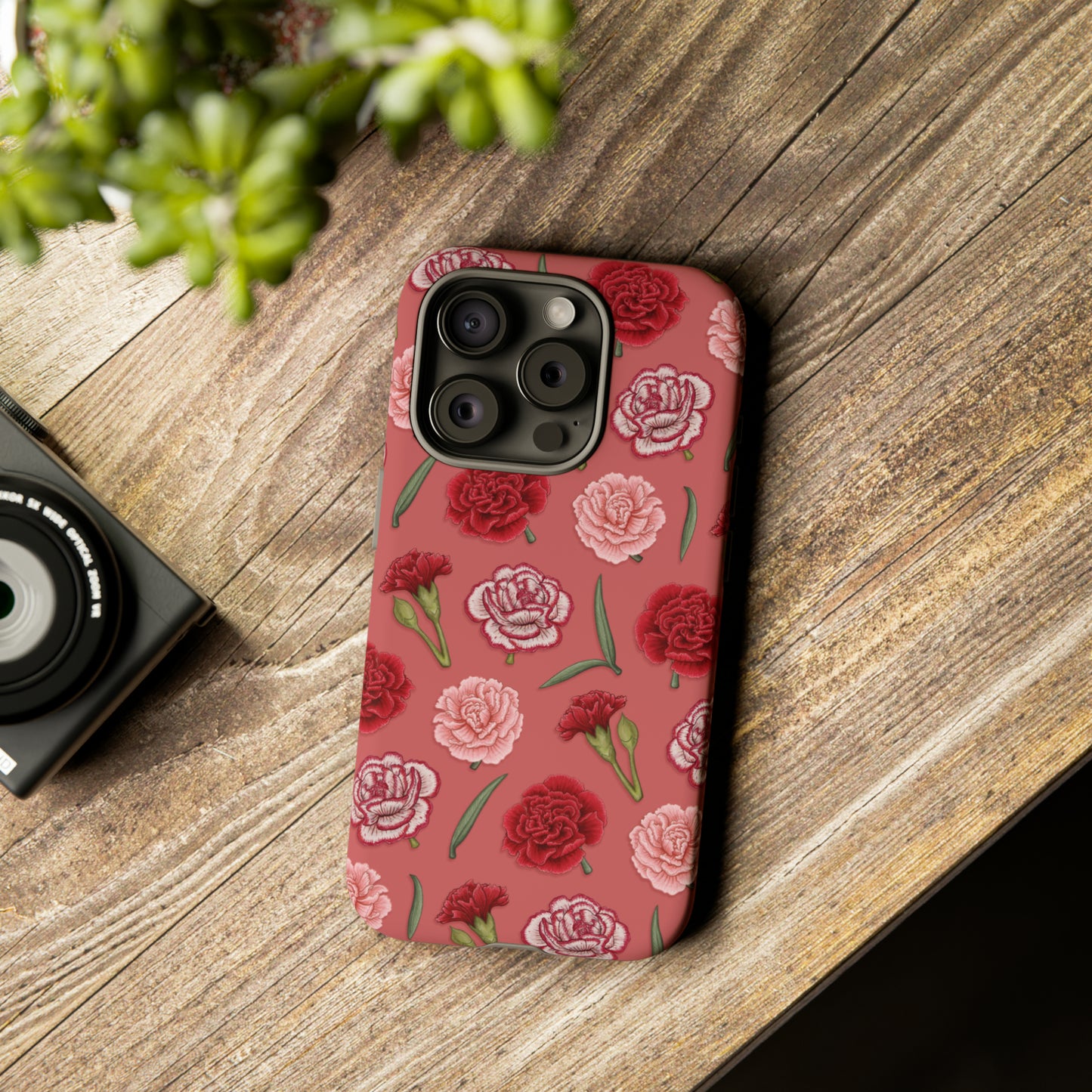 Red & Pink Carnations Tough Phone Case