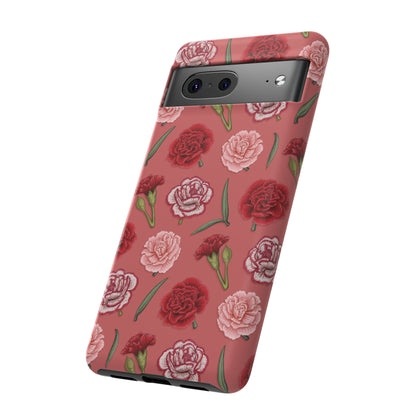 Red & Pink Carnations Tough Phone Case