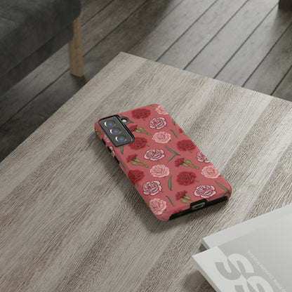 Red & Pink Carnations Tough Phone Case