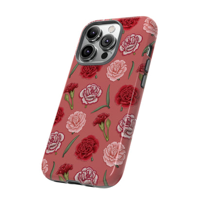 Red & Pink Carnations Tough Phone Case