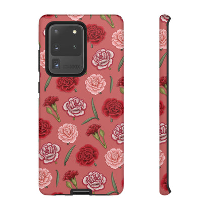 Red & Pink Carnations Tough Phone Case