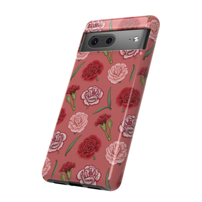 Red & Pink Carnations Tough Phone Case