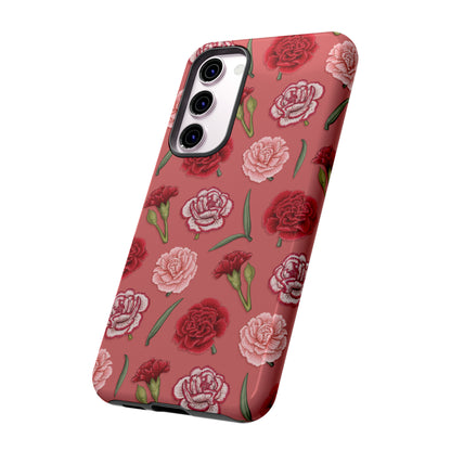 Red & Pink Carnations Tough Phone Case