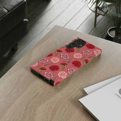 Red & Pink Carnations Tough Phone Case