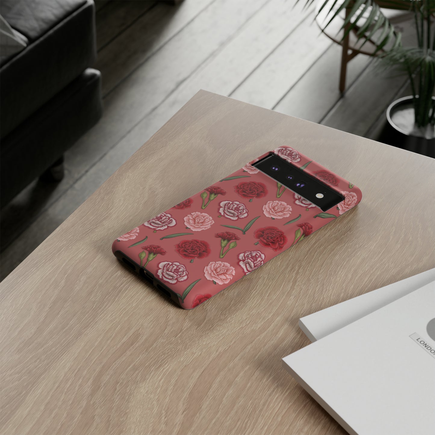 Red & Pink Carnations Tough Phone Case