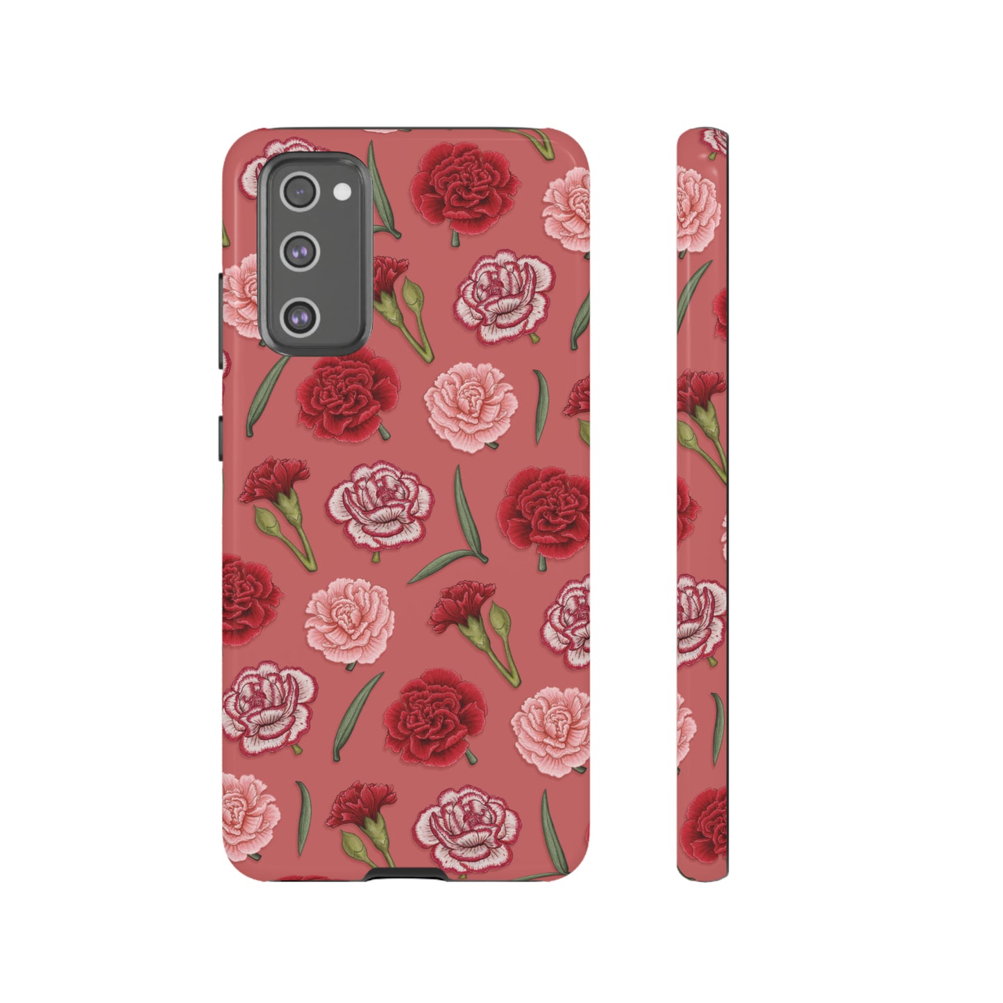 Red & Pink Carnations Tough Phone Case