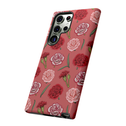 Red & Pink Carnations Tough Phone Case