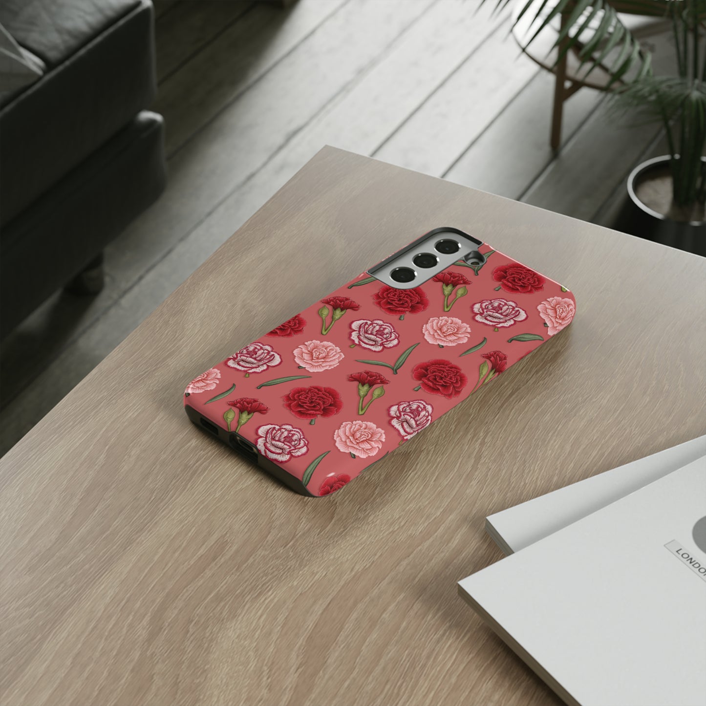 Red & Pink Carnations Tough Phone Case