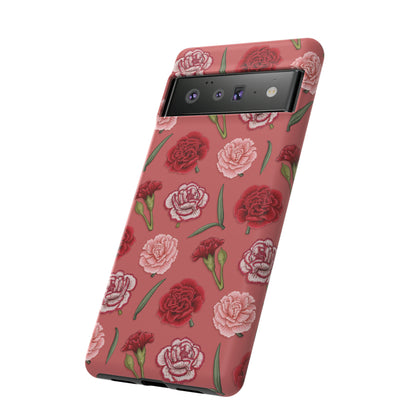 Red & Pink Carnations Tough Phone Case