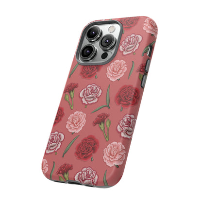 Red & Pink Carnations Tough Phone Case