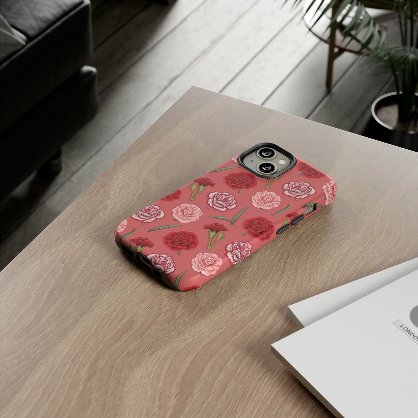 Red & Pink Carnations Tough Phone Case