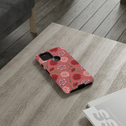 Red & Pink Carnations Tough Phone Case