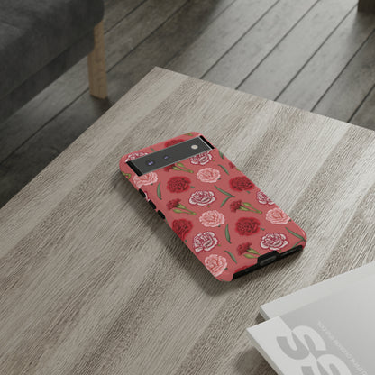 Red & Pink Carnations Tough Phone Case