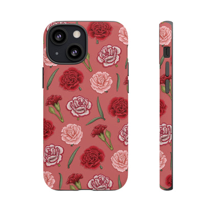 Red & Pink Carnations Tough Phone Case