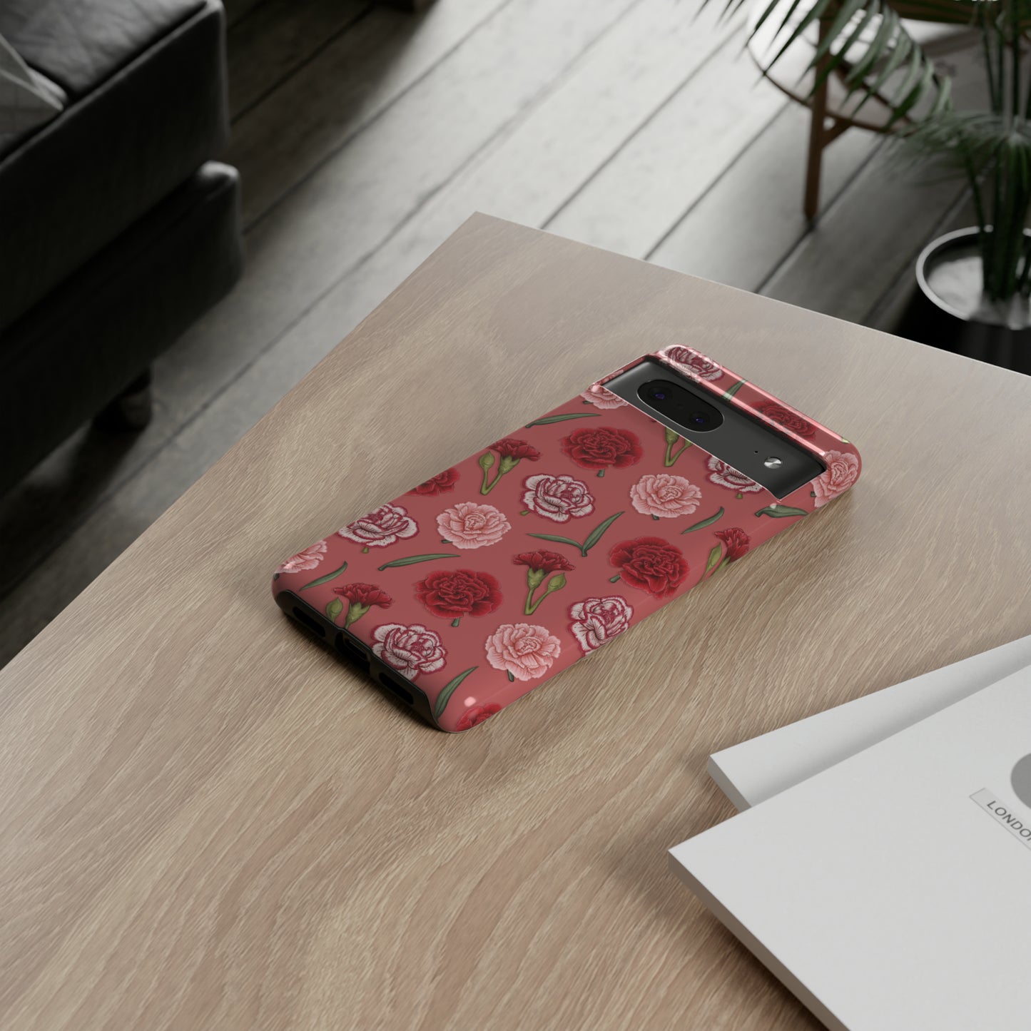 Red & Pink Carnations Tough Phone Case