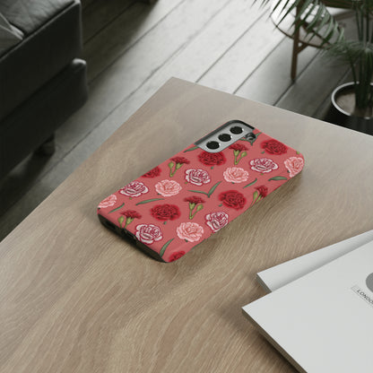 Red & Pink Carnations Tough Phone Case