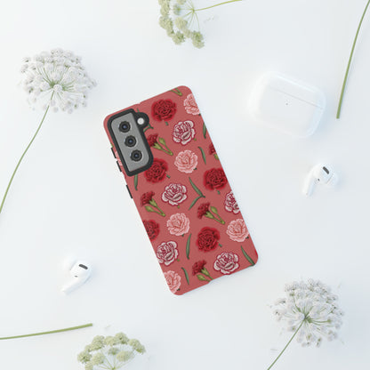 Red & Pink Carnations Tough Phone Case