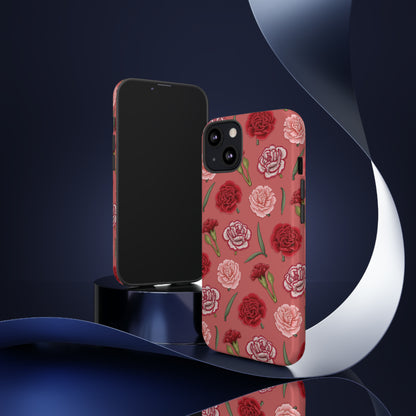 Red & Pink Carnations Tough Phone Case