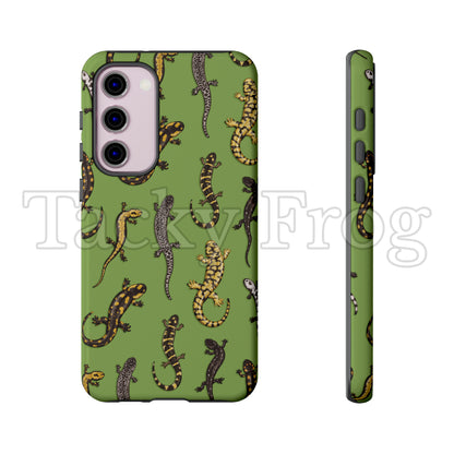 A mockup of the salamanders phone case.