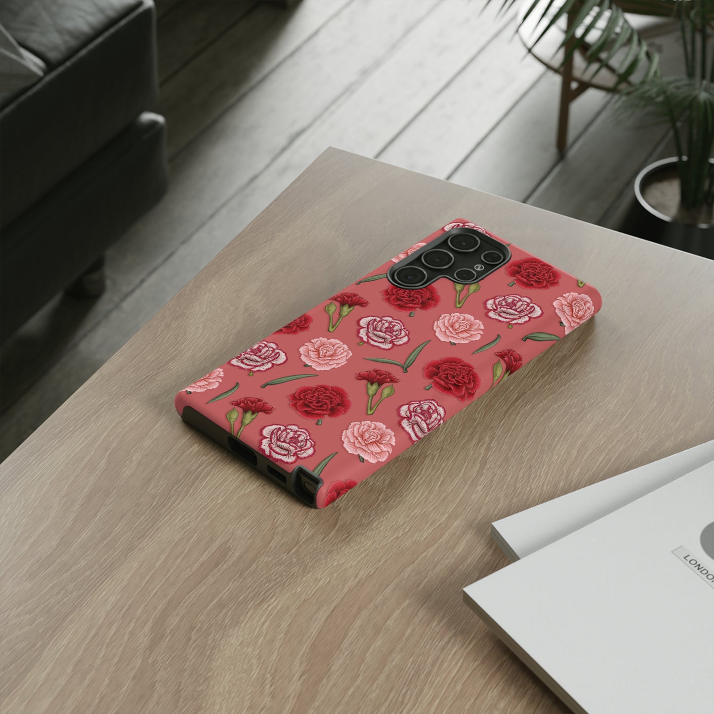 Red & Pink Carnations Tough Phone Case