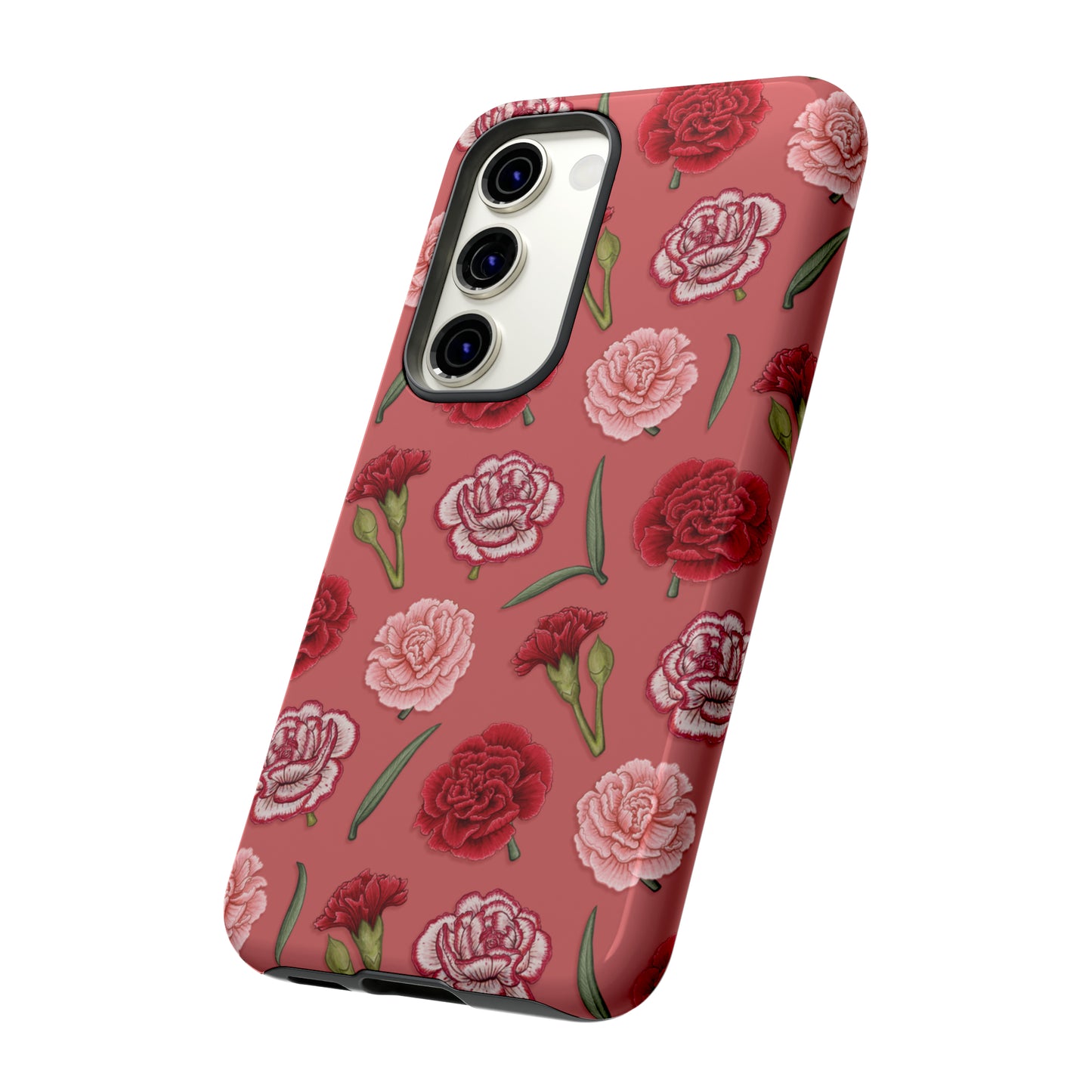 Red & Pink Carnations Tough Phone Case