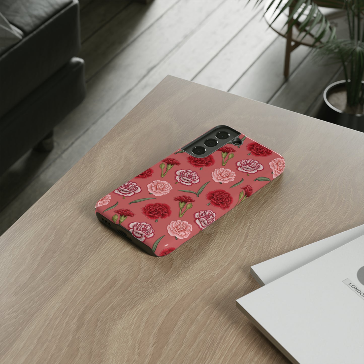 Red & Pink Carnations Tough Phone Case