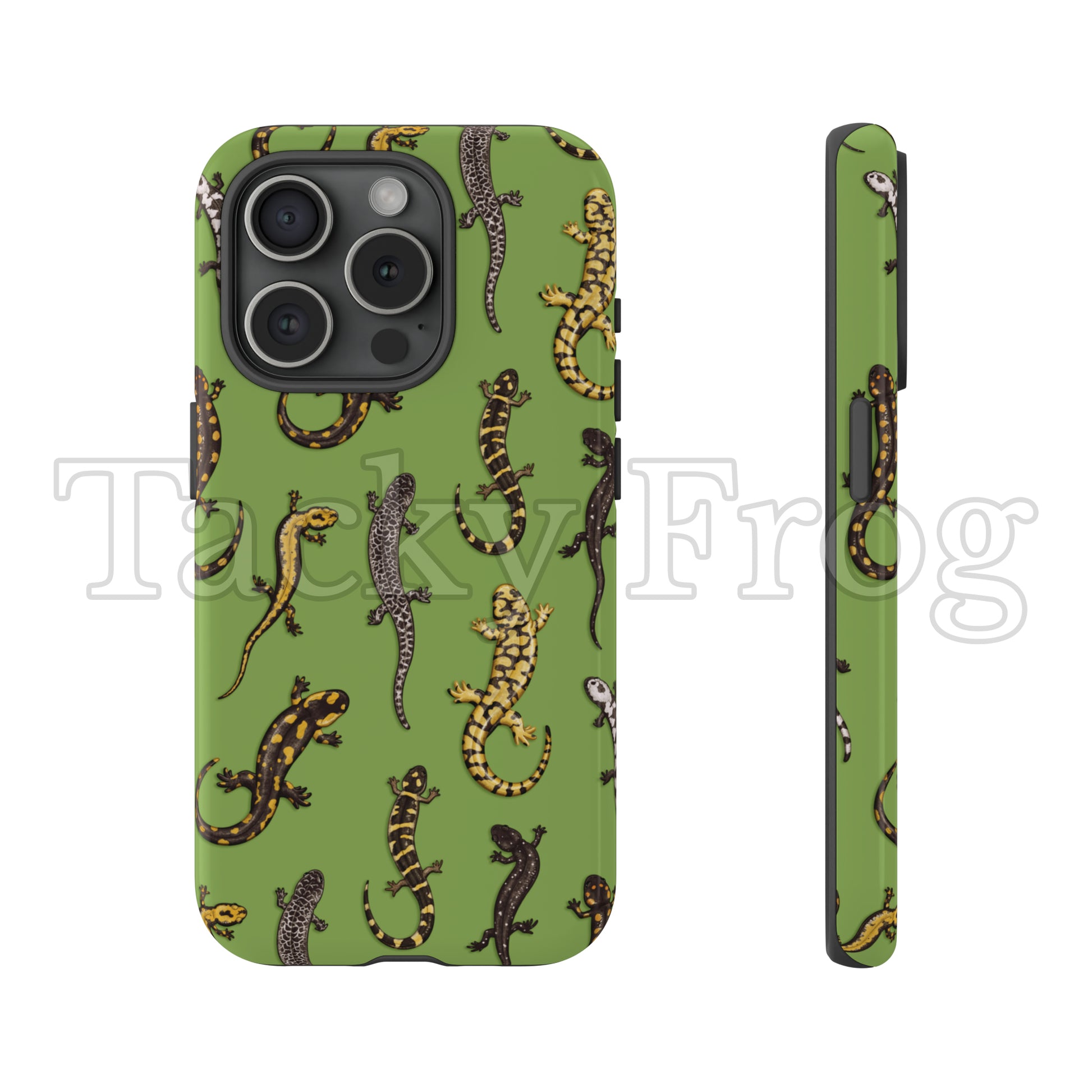 A mockup of the salamanders phone case.