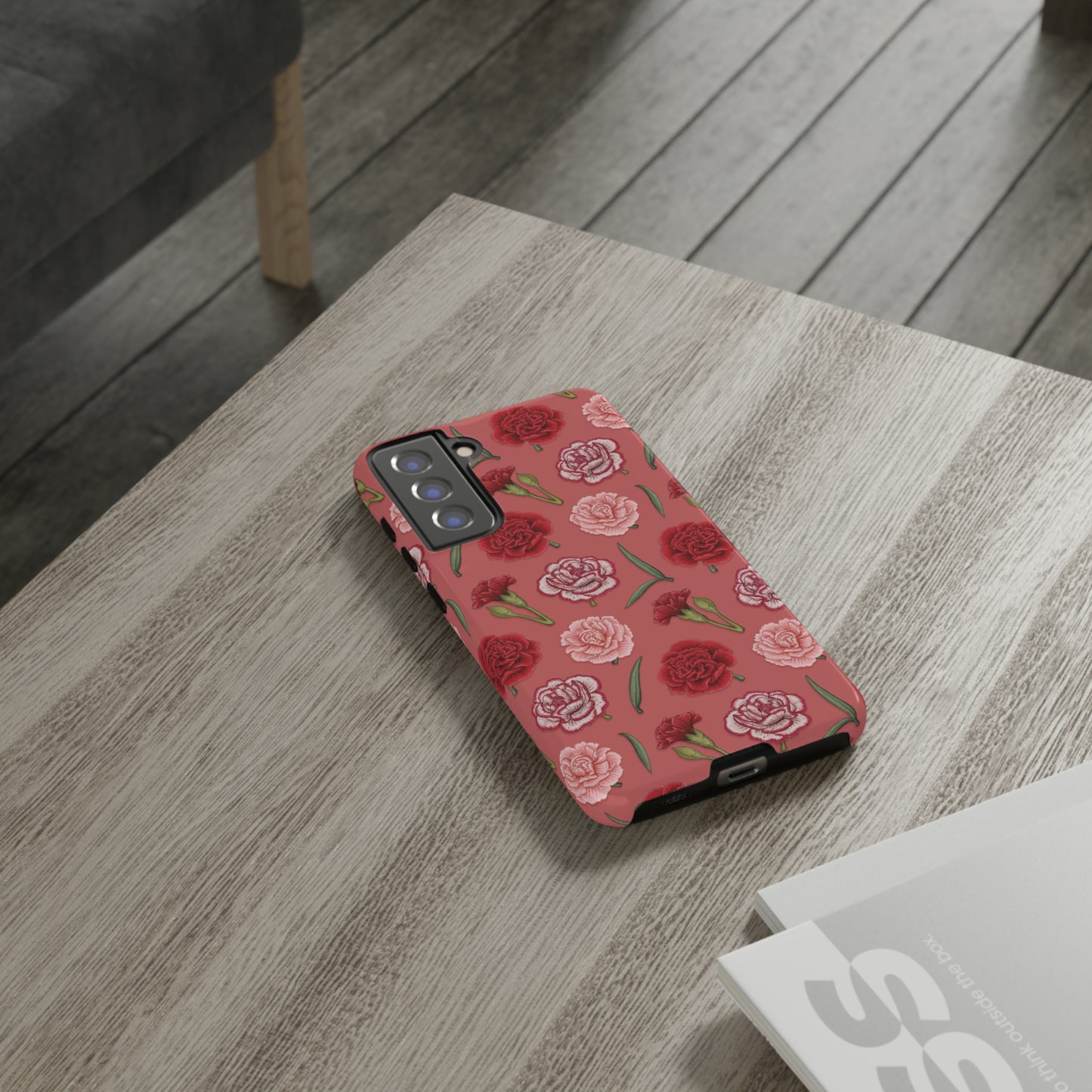 Red & Pink Carnations Tough Phone Case