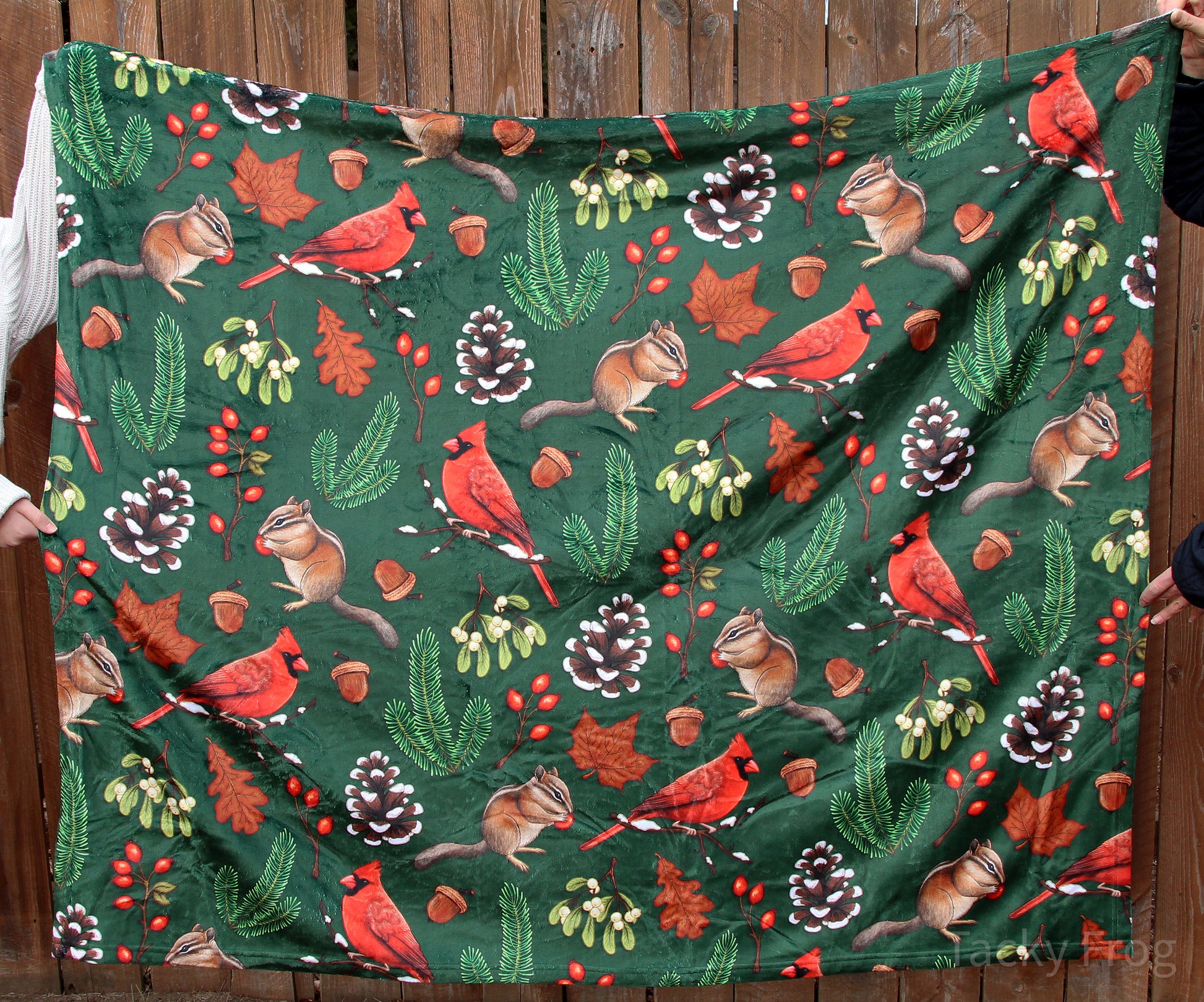 A full view of the winter foraging blanket.