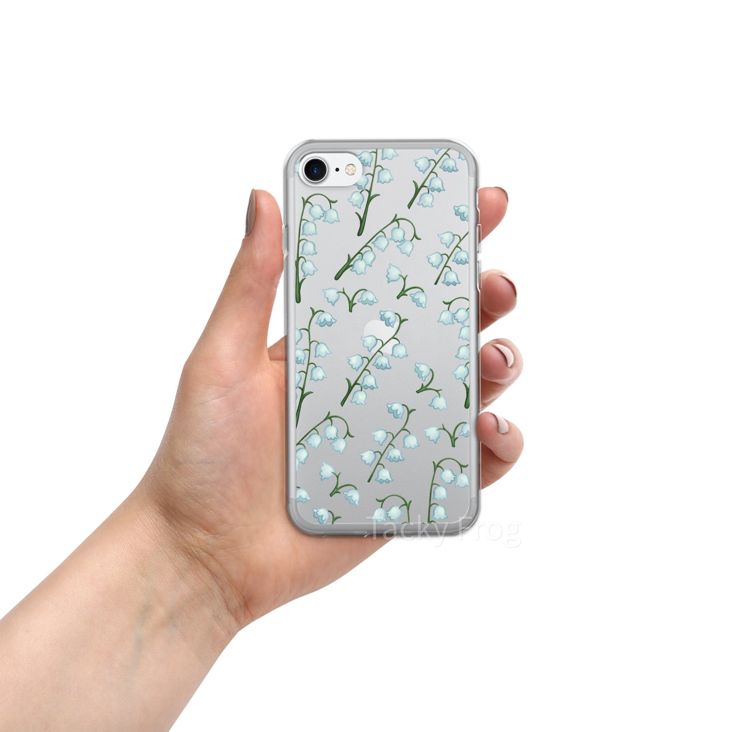 A mockup of the lily of the valley phone case.