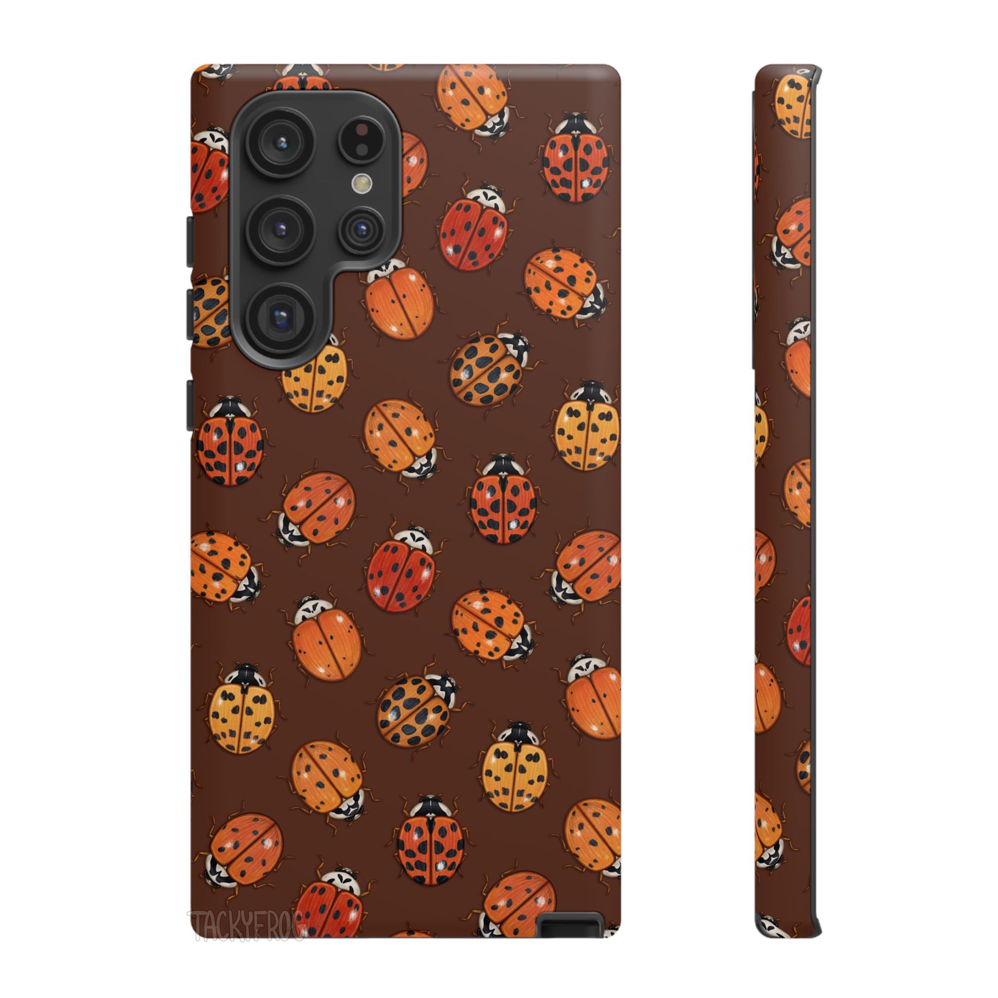 A mockup of the ladybug tough phone case.