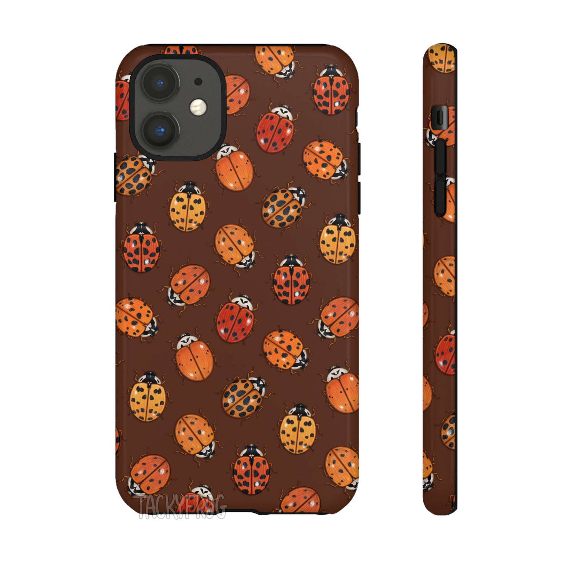 A mockup of the ladybug tough phone case.