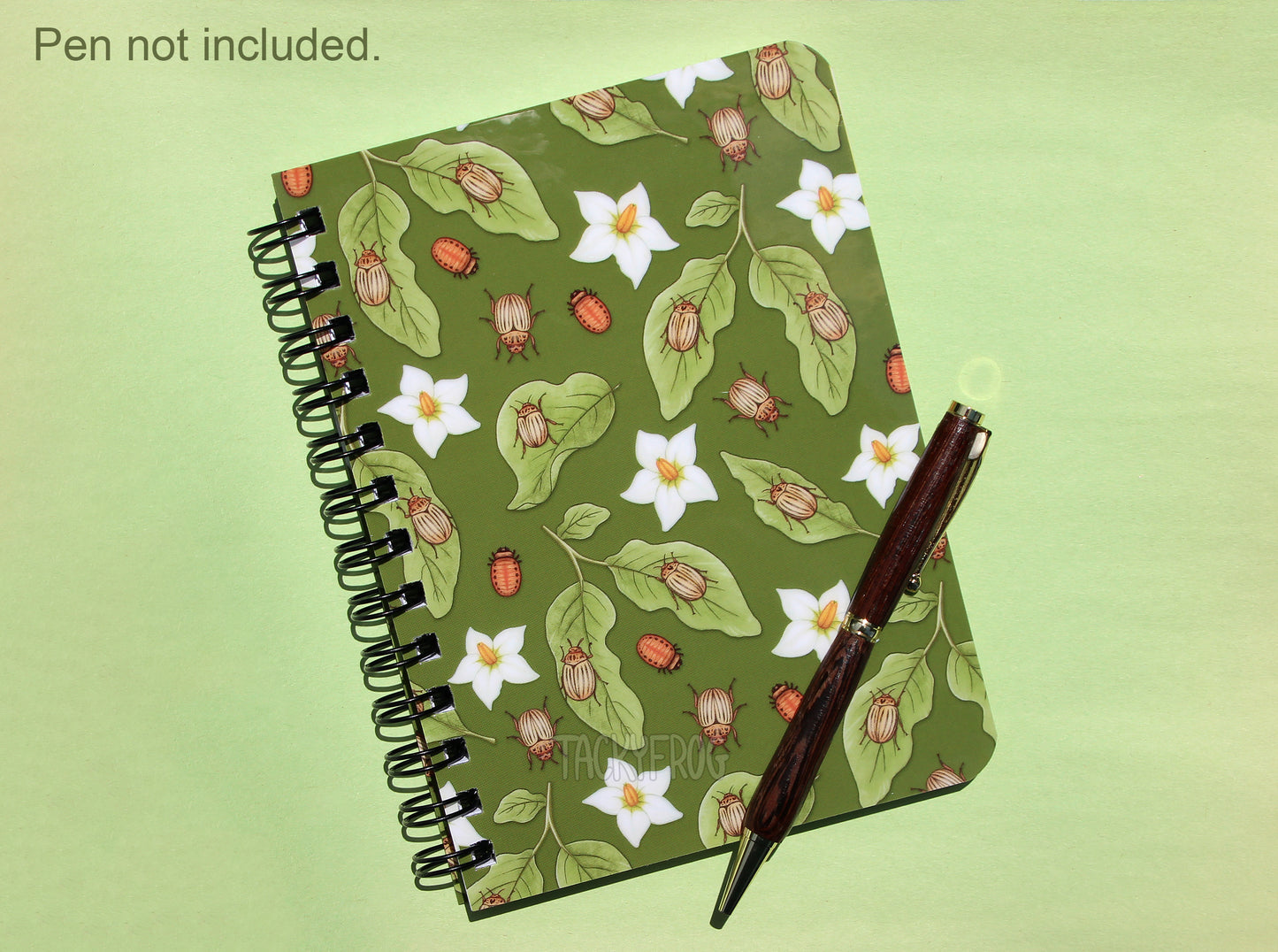 The text in the upper left corner emphasizes that the pen is not included.