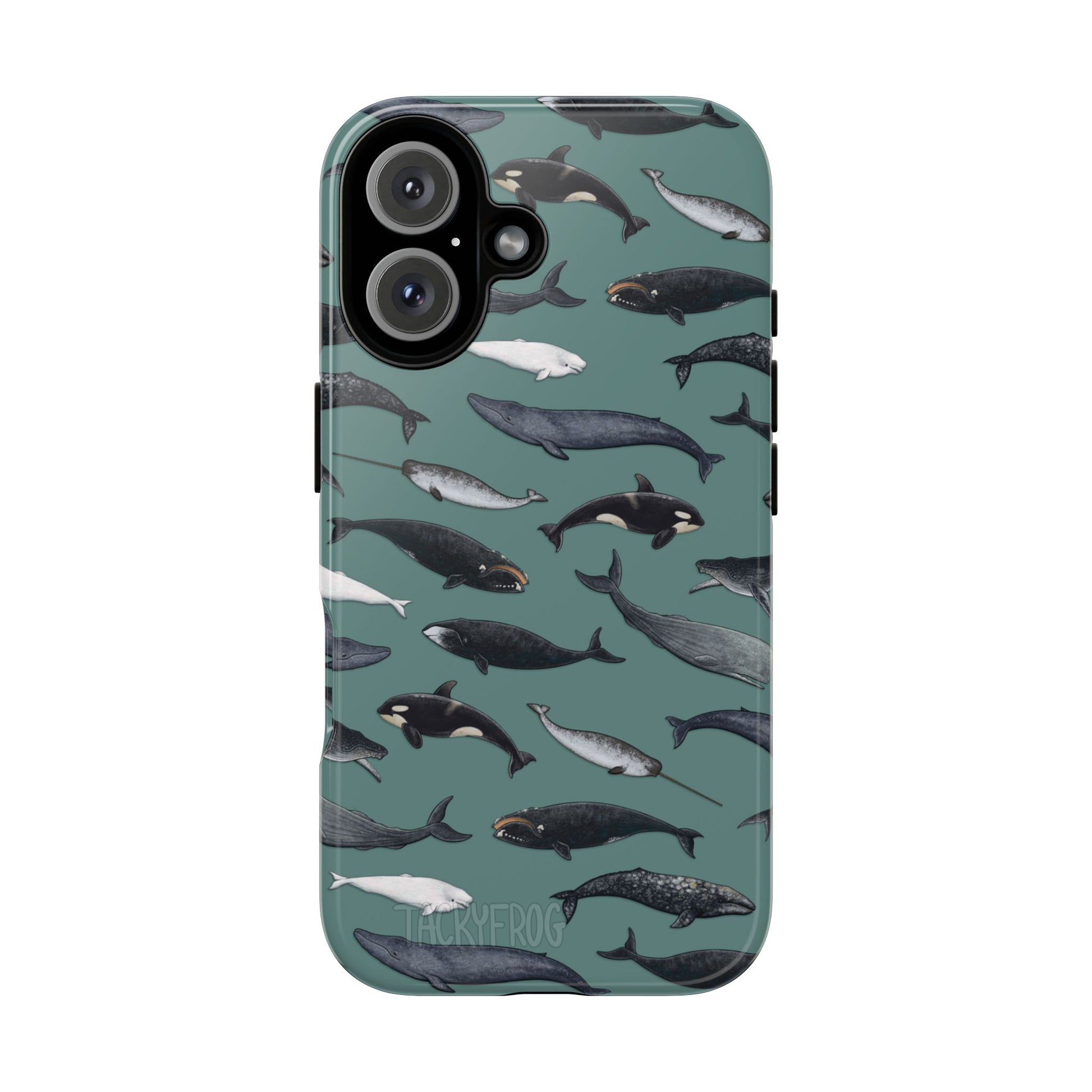 A mockup of the whale phone case.